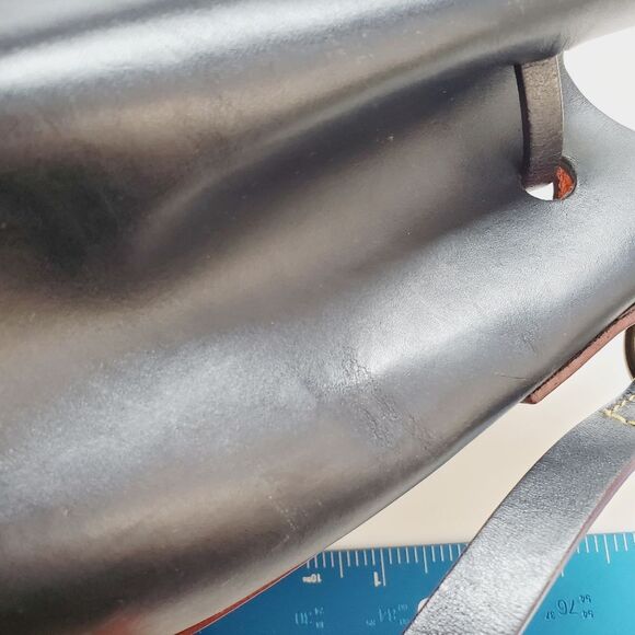 Dooney Bourke Serena Small Hobo Bucket Shoulder Bag Navy Orange - Picture 10 of 16